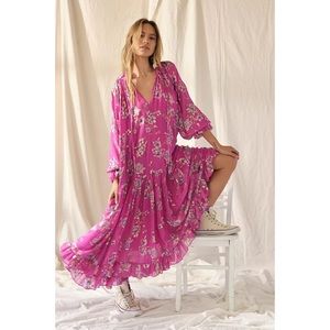 COPY - Free People Feeling Groovy Maxi Foil Dress